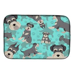 21 x 14 in. Blue Schnauzer Dish Drying Mat