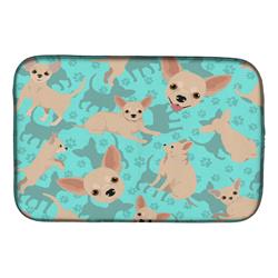 21 x 14 in. Blue Chihuahua Dish Drying Mat