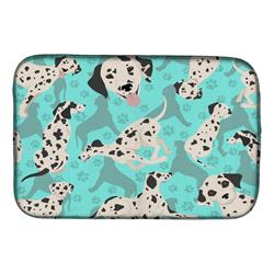 21 x 14 in. Blue Dalmatian Dish Drying Mat