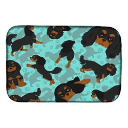 21 x 14 in. Blue, Black & Tan Cavalier King Charles Spaniel Dish Drying Mat
