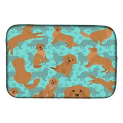 21 x 14 in. Blue Golden Retriever Dish Drying Mat