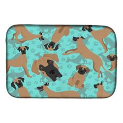 21 x 14 in. Blue, Fawn Great Dane Dish Drying Mat