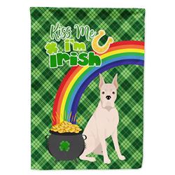 15.5 x 11.25 in. White Boxer Saint Patricks Day Flag - Garden Size