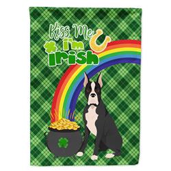 15.5 x 11.25 in. Black Boxer Saint Patricks Day Flag - Garden Size