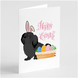 5 x 7 in. Black Pekingese Easter Greeting Cards & Envelopes, Pack of 8