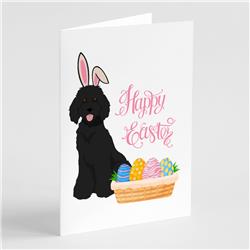 5 x 7 in. Standard Black Poodle Easter Greeting Cards & Envelopes, Pack of 8