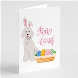 WDK5074GCA7P 5 x 7 in. Standard White Poodle Easter Greeting Cards & Envelopes, Pack of 8