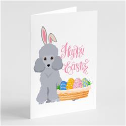 5 x 7 in. Toy Silver Poodle Easter Greeting Cards & Envelopes, Pack of 8