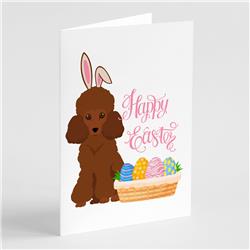 5 x 7 in. Toy Red Poodle Easter Greeting Cards & Envelopes, Pack of 8