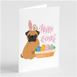 5 x 7 in. Apricot Pug Easter Greeting Cards & Envelopes, Pack of 8