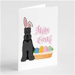 5 x 7 in. Black Schnauzer Easter Greeting Cards & Envelopes, Pack of 8
