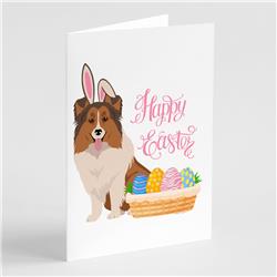 5 x 7 in. Sable Sheltie Easter Greeting Cards & Envelopes, Pack of 8