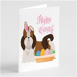 5 x 7 in. Red & White Shih Tzu Easter Greeting Cards & Envelopes, Pack of 8