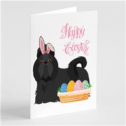 5 x 7 in. Black Shih Tzu Easter Greeting Cards & Envelopes, Pack of 8