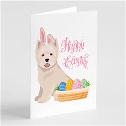 5 x 7 in. Westie West Highland White Terrier Easter Greeting Cards & Envelopes, Pack of 8