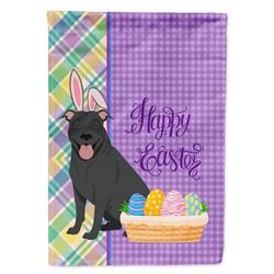 11.25 x 15.5 in. Black Pit Bull Terrier Easter Garden Flag
