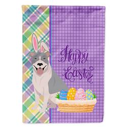 11.25 x 15.5 in. Blue & White Pit Bull Terrier Easter Garden Flag