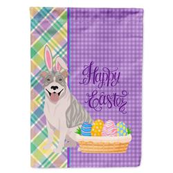 11.25 x 15.5 in. Blue Brindle Pit Bull Terrier Easter Garden Flag