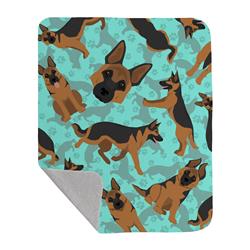 50 x 60 in. German Shepherd Quilted Blanket, Blue