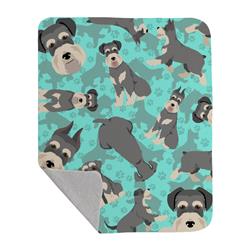 50 x 60 in. Schnauzer Quilted Blanket, Blue