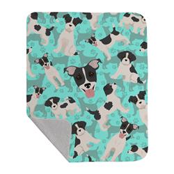 50 x 60 in. Jack Russell Terrier Quilted Blanket, Blue
