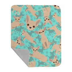 50 x 60 in. Chihuahua Quilted Blanket, Blue