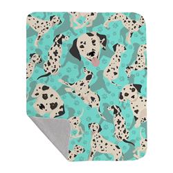 50 x 60 in. Dalmatian Quilted Blanket, Blue