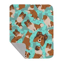 50 x 60 in. Sheltie Quilted Blanket, Blue