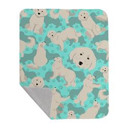 50 x 60 in. Great Pyrenees Quilted Blanket, Blue