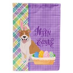 11.25 x 15.5 in. Red & White Pit Bull Terrier Easter Garden Flag