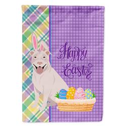 11.25 x 15.5 in. White Pit Bull Terrier Easter Garden Flag