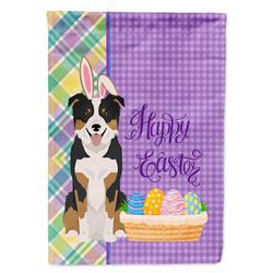11.25 x 15.5 in. Tricolor Border Collie Easter Garden Flag
