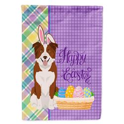 11.25 x 15.5 in. Red & White Border Collie Easter Garden Flag