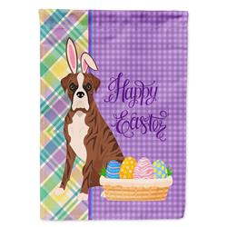 11.25 x 15.5 in. Natural Eared Red Brindle Boxer Easter Garden Flag