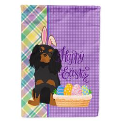 11.25 x 15.5 in. Black & Tan Cavalier Spaniel Easter Garden Flag