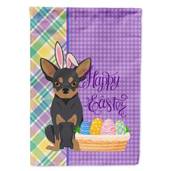 11.25 x 15.5 in. Black & Tan Chihuahua Easter Garden Flag