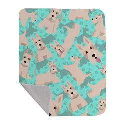 50 x 60 in. Wheaten Scottish Terrier Quilted Blanket, Blue