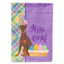 11.25 x 15.5 in. Red & Tan Doberman Pinscher Easter Garden Flag