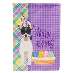 11.25 x 15.5 in. Black White Smooth Jack Russell Terrier Easter Garden Flag