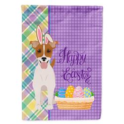 11.25 x 15.5 in. Brown White Smooth Jack Russell Terrier Easter Garden Flag