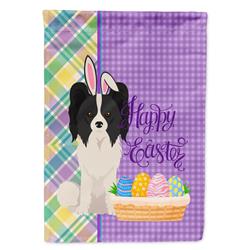 11.25 x 15.5 in. Black & White Papillon Easter Garden Flag