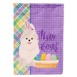 11.25 x 15.5 in. White Pomeranian Easter Garden Flag