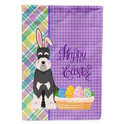 11.25 x 15.5 in. Black & Silver Schnauzer Easter Garden Flag