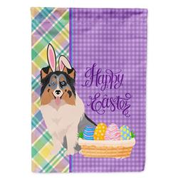 11.25 x 15.5 in. Blue Merle Sheltie Easter Garden Flag