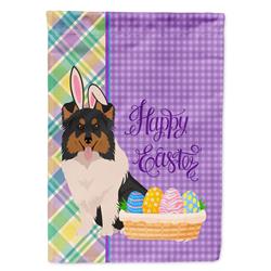 11.25 x 15.5 in. Tricolor Sheltie Easter Garden Flag