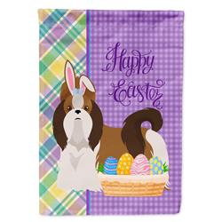 11.25 x 15.5 in. Red & White Shih Tzu Easter Garden Flag