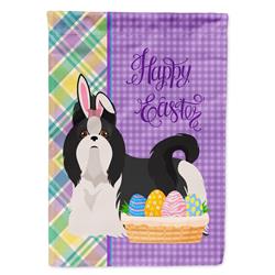 11.25 x 15.5 in. Black & White Shih Tzu Easter Garden Flag