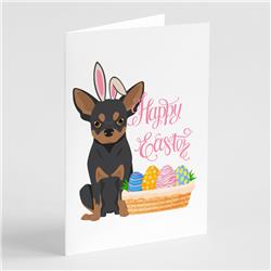 5 x 7 in. Black & Tan Chihuahua Easter Greeting Cards & Envelopes, Pack of 8
