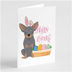 5 x 7 in. Blue & Tan Chihuahua Easter Greeting Cards & Envelopes, Pack of 8