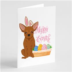 5 x 7 in. Red Chihuahua Easter Greeting Cards & Envelopes, Pack of 8